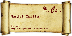 Marjai Csilla névjegykártya