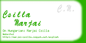 csilla marjai business card